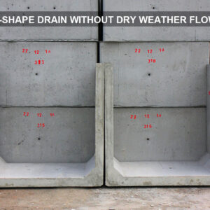 Precast U Drain Without Dry Weather Flow