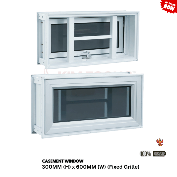 Casement 300mm (h) x 600mm (w) (Fixed Grille) Casement 300mm (h) x 600mm (w) (Fixed Grille)